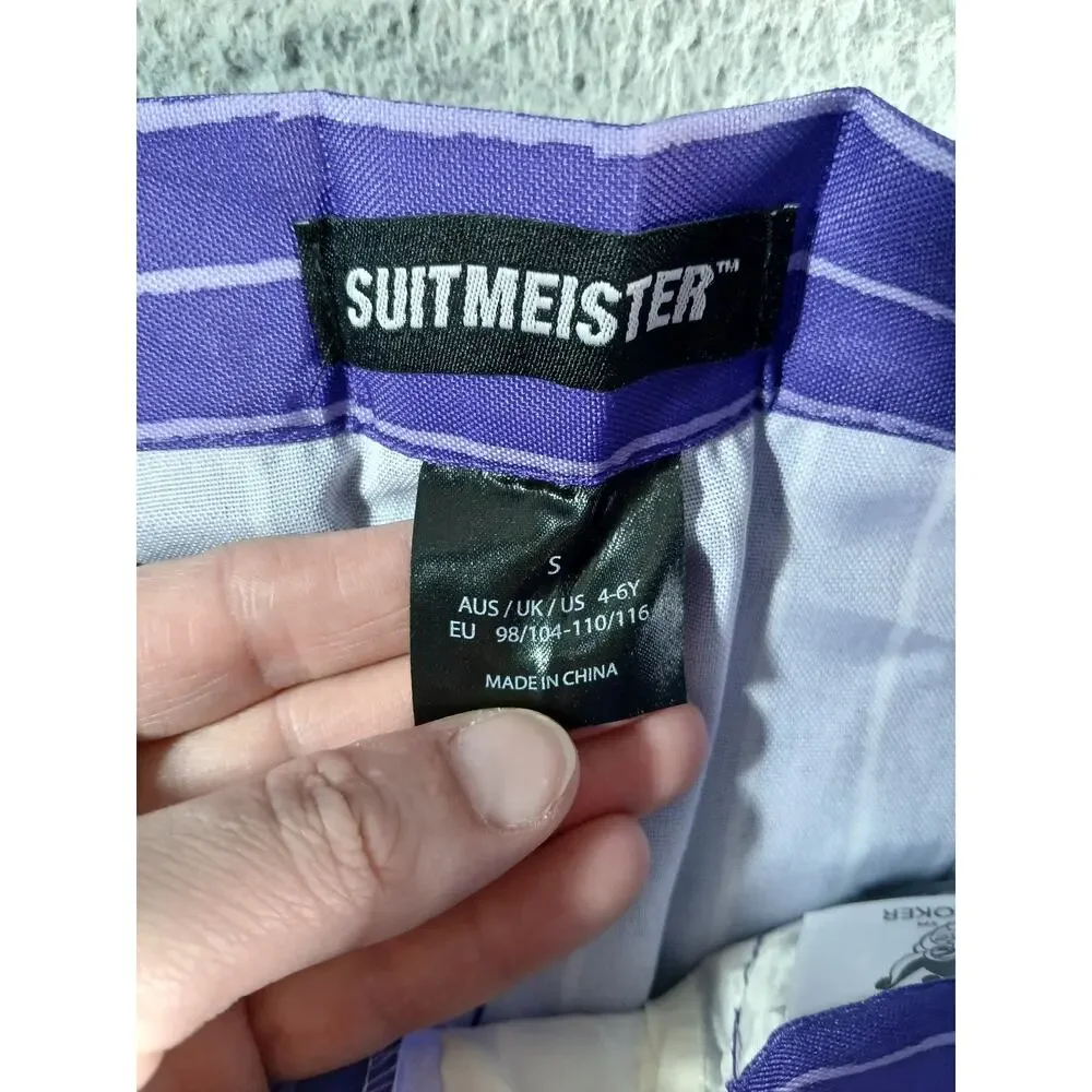 The Joker Suitmeister Costume Kids Small (4-6) NO TIE Halloween DC Suit NWT
